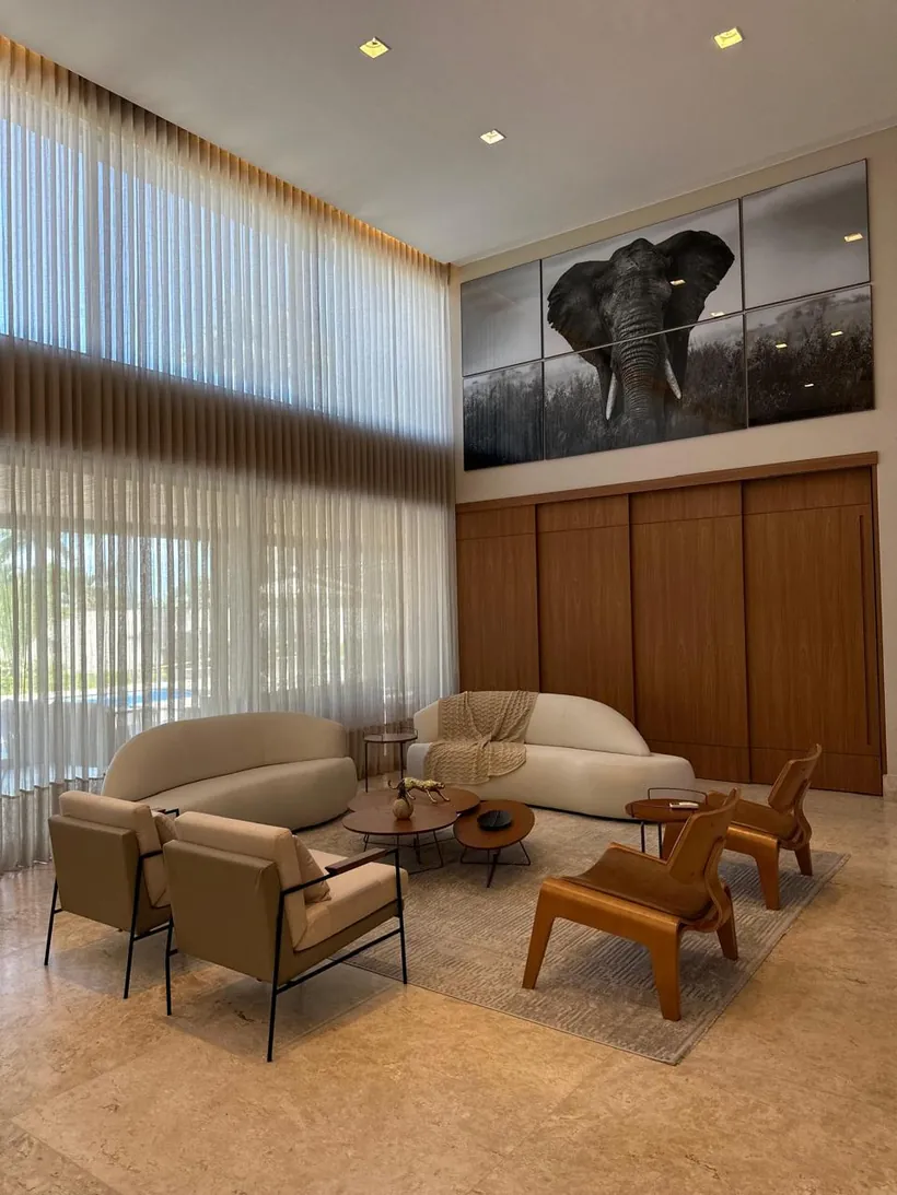 Sala de estar integrada com design contemporâneo, Park Way